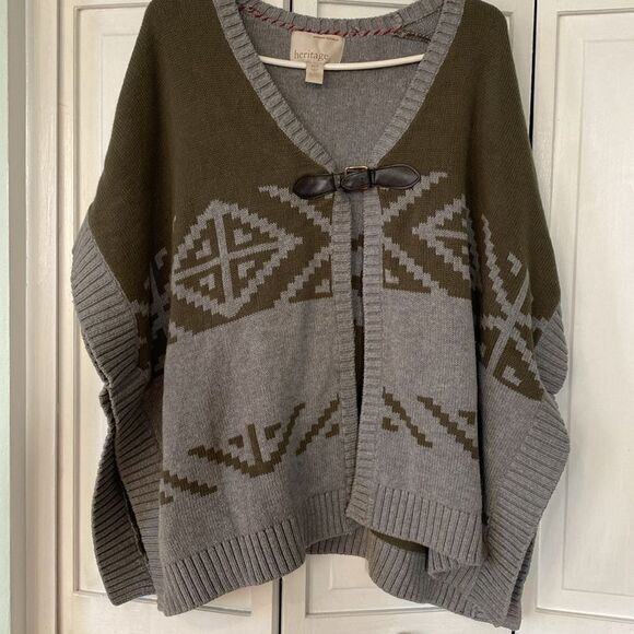 Banana republic cotton blend poncho.  Size xs/s - Picture 9 of 9
